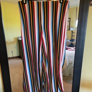 Urban Outfitters Colorful Rainbow Striped Stretch Pants
